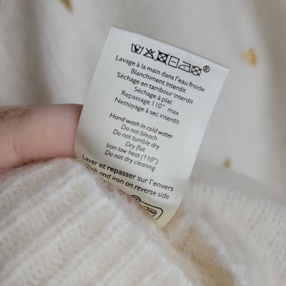 Sezane Cinta Jumper in Hearts size M - Picture 8 of 9